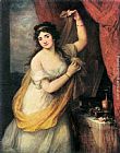 Portrait of a Woman Paintings - Portrait of a Woman by Angelica Kauffmann